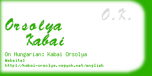orsolya kabai business card